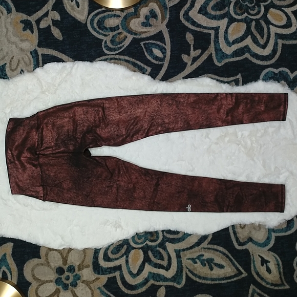 Alo yoga high rise metallic copper airbrushed leggings XS - Picture 12 of 16